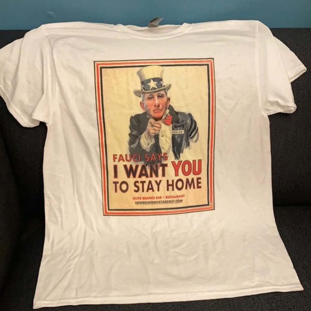 NWOT Dr. Fauci as Uncle Sam T-shirt